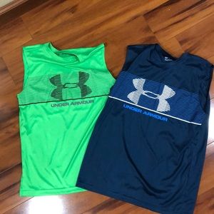 Boys sleeveless Under Armour tips